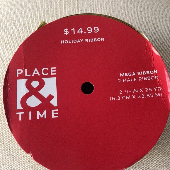 COPY - 2 Rolls Gold Lame Wired Ribbon - Picture 2 of 4